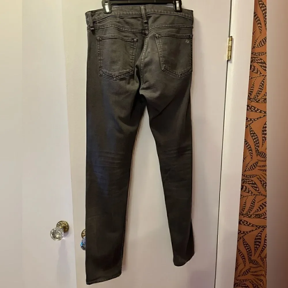 RAG & BONE Fit 2 Shelter Slim Fit Dark Grey Authentic Stretch Jean Men’s Size 30 - Picture 3 of 9